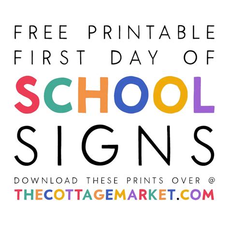 First Day Of Kindergarten Sign Free Printable - FREE PRINTABLE TEMPLATES