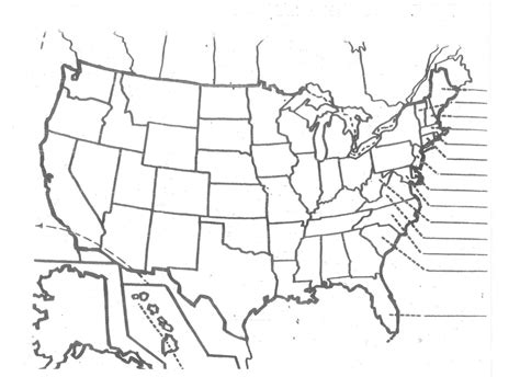 Black And White Map Us States Usa50Statebwtext Luxury Best Blank Us | Blank Us Map Pdf ...