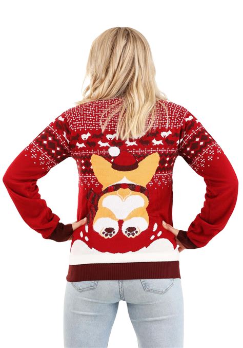 Adult Ugly Christmas Sweater A Very Corgi Christmas