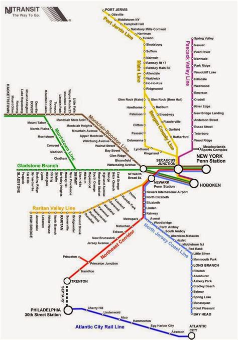 Maps of Newark New Jersey Train Lines