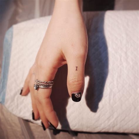 Letter I by @wittybutton_tattoo - Tattoogrid.net