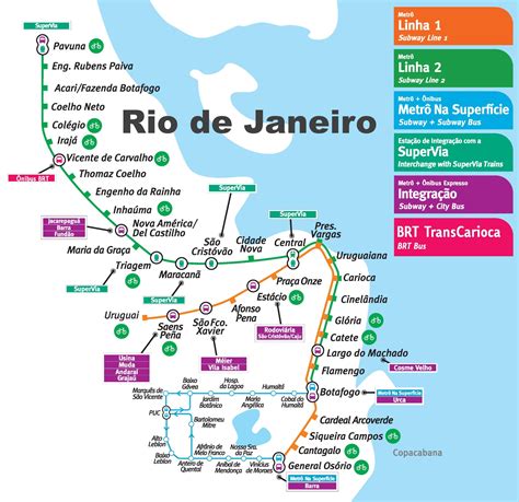 Rio de Janeiro metro map - Ontheworldmap.com