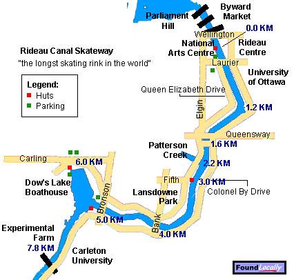 Ottawa Rideau Canal Skateway Map | Douglas Sprott | Flickr