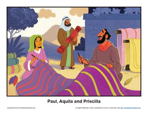 Aquila and Priscilla Story Illustration