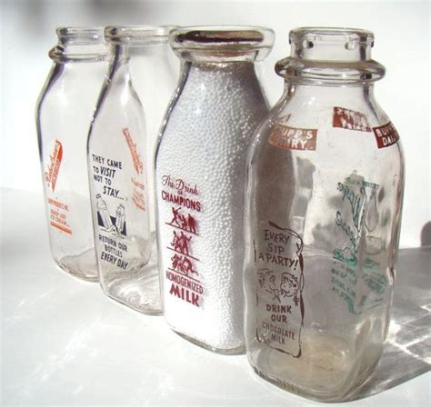 Vintage glass bottles - small milk bottles | Small milk bottles, Old ...