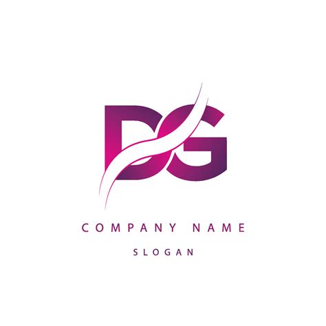 DG letter logo gradient. DG monogram, simple vector logo symbol ...