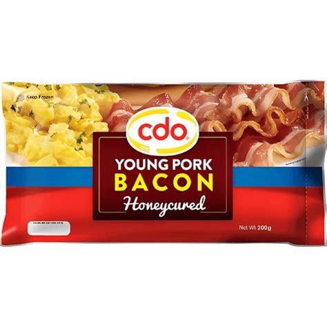 CDO Young Pork Bacon Honeycured | 200g | Bacon | Walter Mart