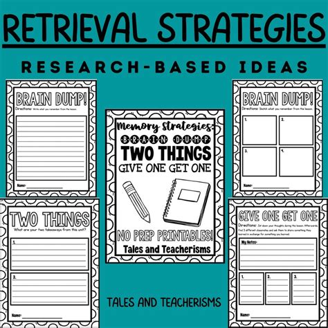 Retrieval Strategies for elementary school Memory Strategies, Study Strategies, Peer Learning ...