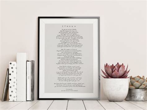 ITHAKA Printable Calligraphy Ithaka Poem Ithaka Poster Printable by C.P ...