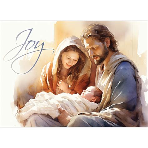 Catholic Christmas Card - Joyful Holy Family (set of 10) - Vianney ...