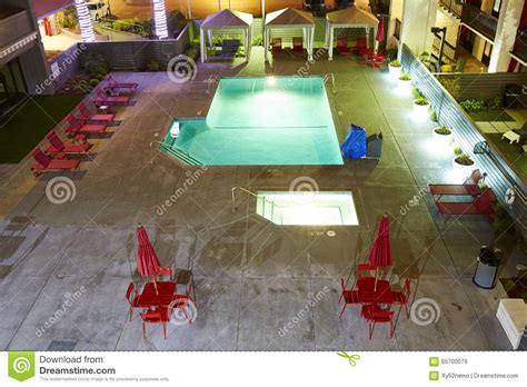 Hotel Swimming Pool at Night Stock Image - Image of pool, relaxing: 65700079