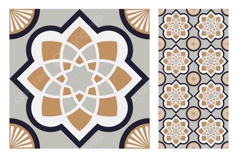 Vintage Tiles Patterns Antique Seamless Design In Vector Illustration Background, Tile, Abstract ...