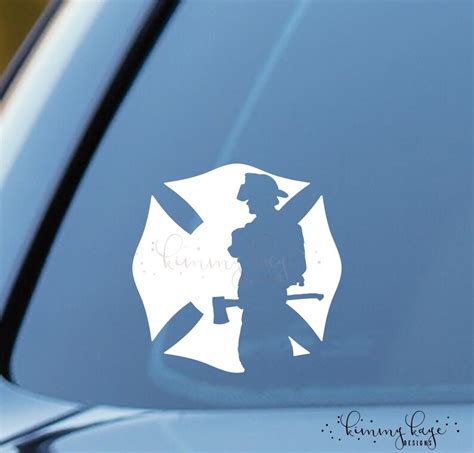 Firefighter Emblem Vinyl Car Decal Car Decals for | Etsy