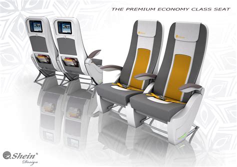 The premium economy class seat on Behance