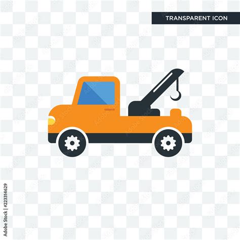 tow truck vector icon isolated on transparent background, tow truck logo design Stock Vector ...