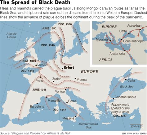 Spread Of Black Plague Map