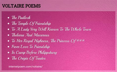 Voltaire Poems