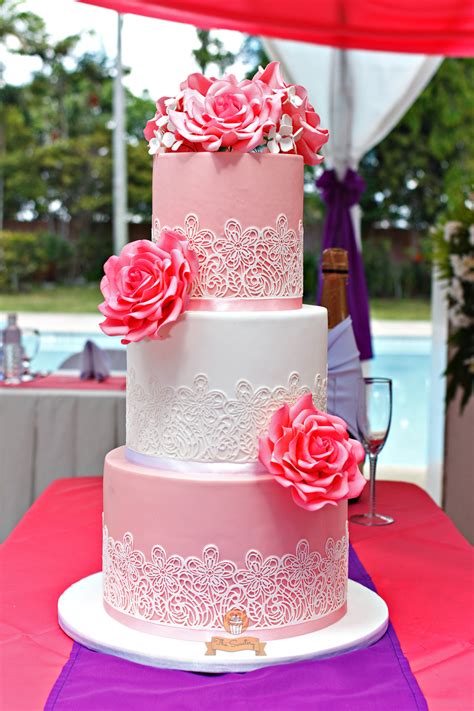 Pink Wedding Cake - CakeCentral.com