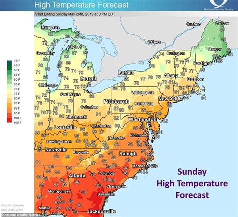 Us East Coast Temperature Map