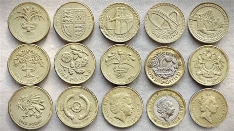 UK 1 pound Coins collection | United Kingdom - YouTube