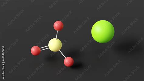 calcium sulfite molecule, molecular structure, preservative e226, ball and stick 3d model ...