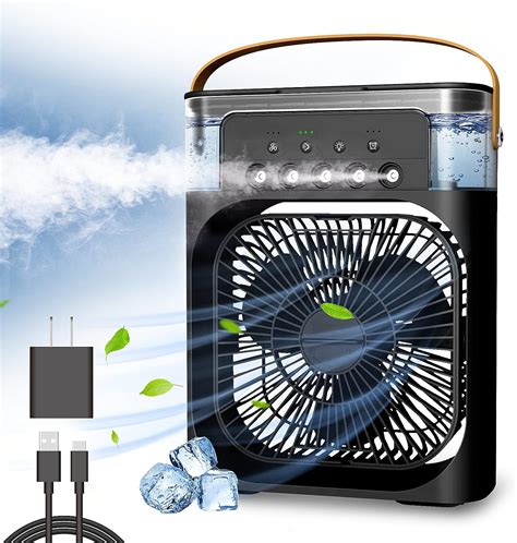 Amazon.com: NTMY Personal Air Cooler, Portable Air Conditioner Fan, Mini Evaporative Cooler with ...