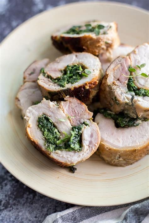 Spinach Parmesan Stuffed Pork Loin - Plating Pixels