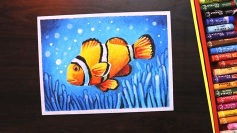 Oil pastel Drawing | How to draw Easy Fish Scenery drawing and painting ...