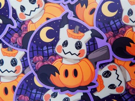 Halloween Mimikyu Pokemon Vinyl Waterproof Sticker | Etsy