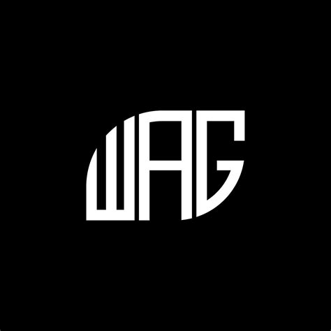 WAG letter logo design on black background. WAG creative initials ...