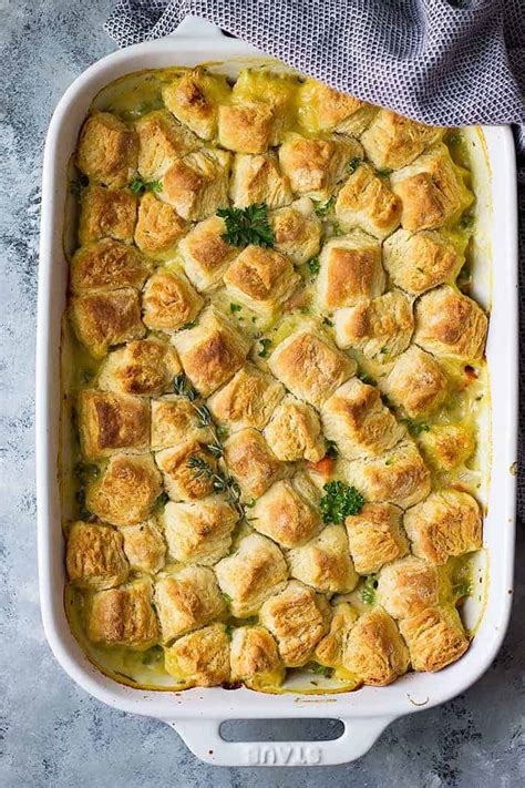 Chicken Pot Pie with Biscuit Topping - Countryside Cravings