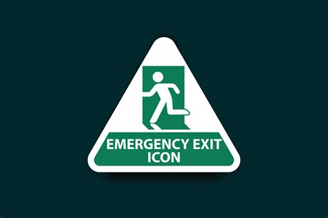 Emergency exit icon and green color design 21730172 Vector Art at Vecteezy