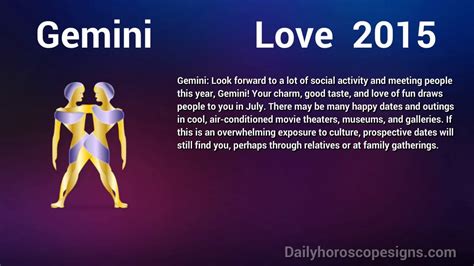 2015 Gemini Love Horoscope - YouTube