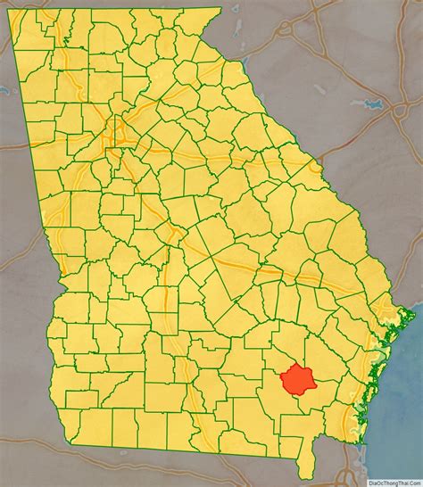 Map of Pierce County, Georgia