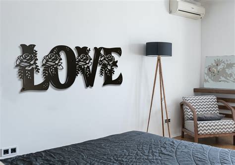 Love Metal Wall Art Floral Love Metal Love Sign Love Quote - Etsy