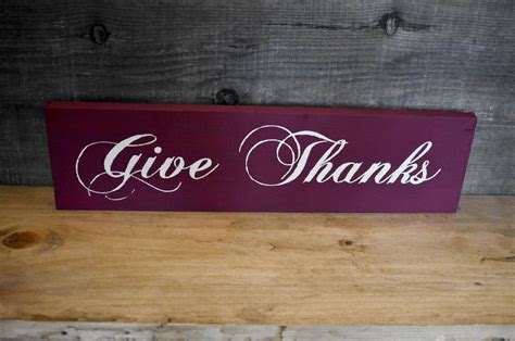 Give Thanks Wooden Thanksgiving Sign Reclaimed Wood Fall - Etsy