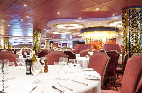 Elegant and formal dining room or restaurant onboard luxury MSC Cruises ...