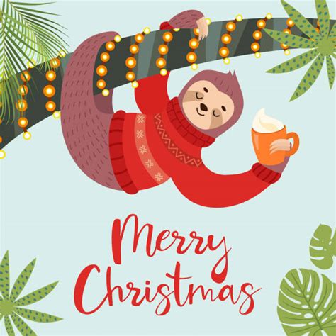 590+ Sloth Christmas Illustrations, Royalty-Free Vector Graphics & Clip ...