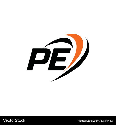 Pe monogram logo Royalty Free Vector Image - VectorStock