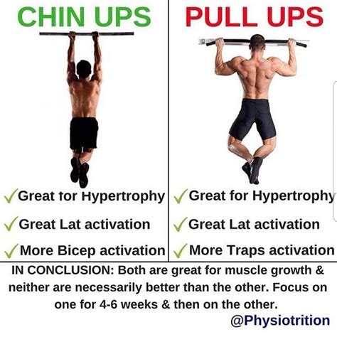 CHIN UPS VS PULL UPS💪🏽 - By @physiotrition 💪🏽Chin ups & pull ups are great for putting mass on ...