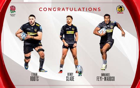 Henry Slade, Immanuel Feyi-Waboso and Ethan Roots Selected in England Rugby Six Nations Squad