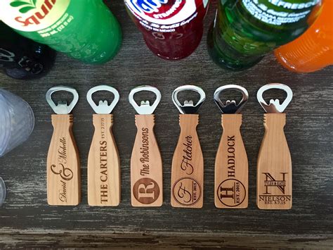 Magnetic Wood Bottle Openers - Personalized