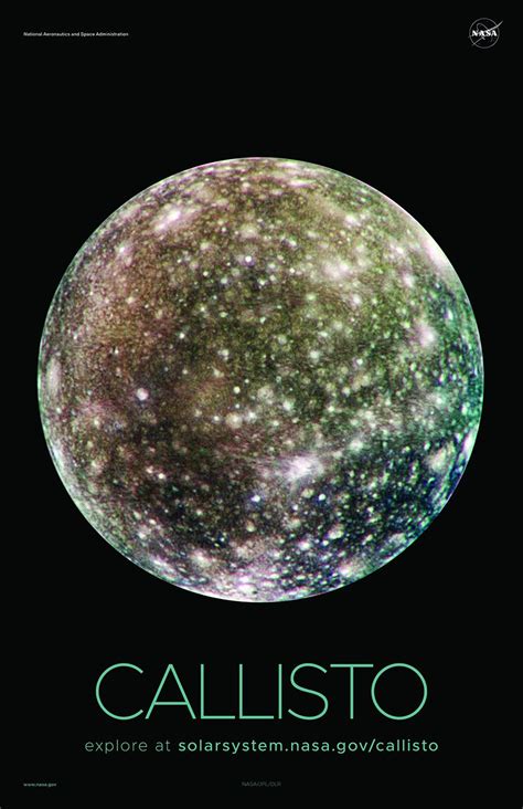 NASA CALLISTO POSTERS: Solar System Series, Jupiter Moon Art Print in ...