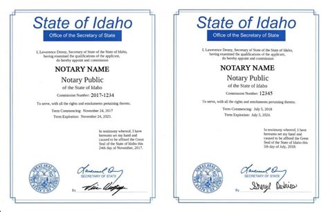 2018 New Idaho Notary Stamp Requirements | Notary.net