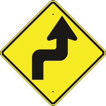 SHARP RIGHT TURN AHEAD – WARNING TRAFFIC SIGN – Safehouse Signs