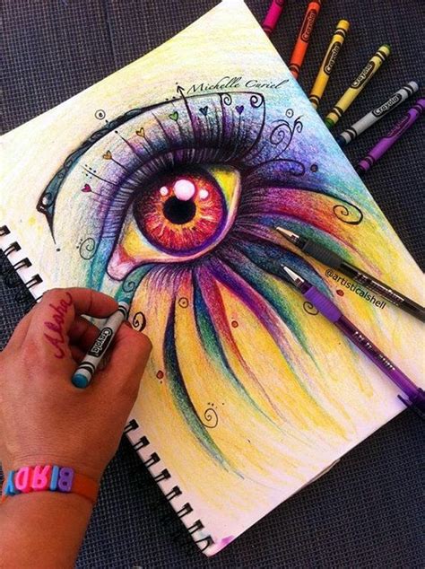 How To Draw An EYE - 40 Amazing Tutorials And Examples - ekstrax | Drawings, Crayon art ...