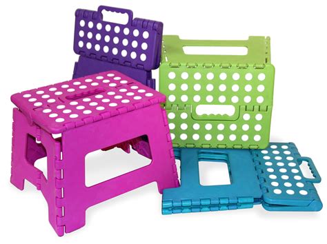 Home Basics Small Plastic Folding Stool with Non-Slip Dots, Blue - Walmart.com