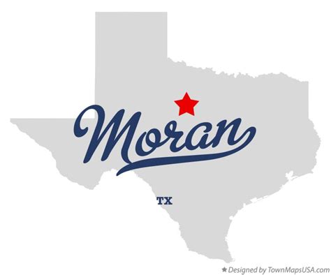 Map of Moran, TX, Texas