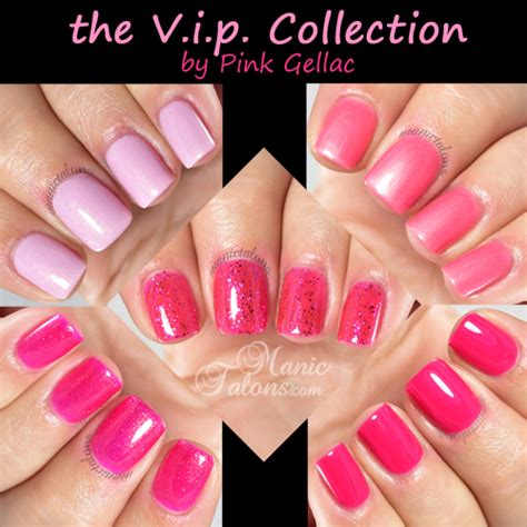 Manic Talons Nail Design: Pink Gellac The V.i.p. Collection Swatches and Review