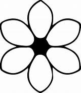Flower Coloring Single Petal Flowers Template Colorings Sketch  sketch template